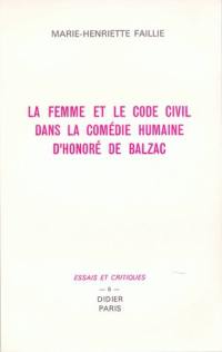 La femme et le code civil dans la Comédie humaine d'Honoré de Balzac