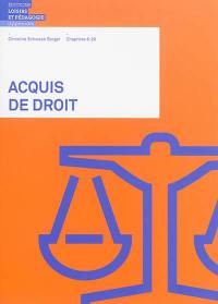 Acquis de droit : chapitres 6-20