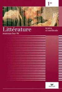 Littérature textes et méthodes, 1re : livre de l'élève