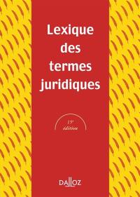 Lexique des termes juridiques