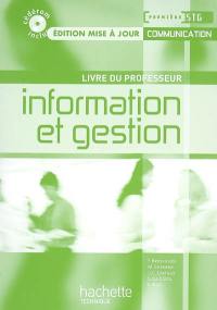 Information et gestion, première STG communication : livre du professeur