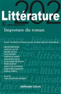 Littérature, n° 202. Imposture du roman