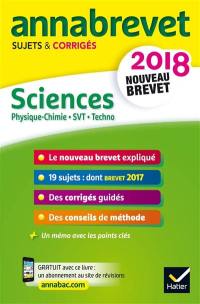 Physique chimie, SVT, techno : nouveau brevet 2018