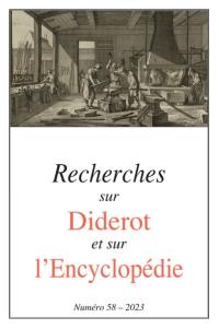 Recherches sur Diderot et sur l'Encyclopédie, n° 58