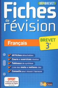 Français, brevet, 3e : fiches de révision