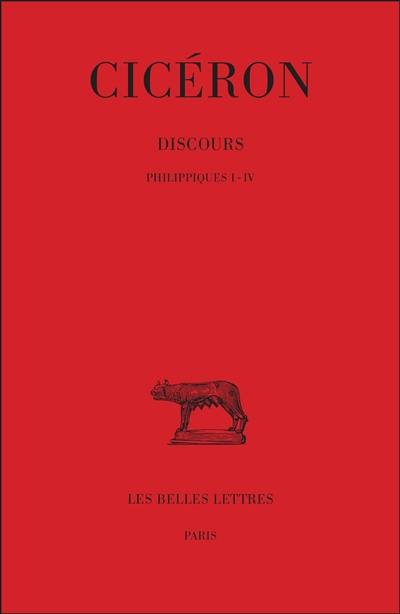 Discours. Vol. 19. Philippiques I-IV