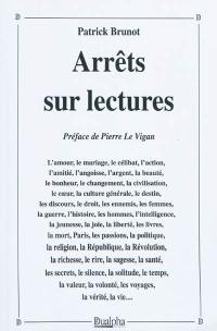 Arrêts sur lectures