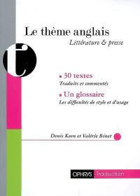 Le thème anglais : littérature & presse