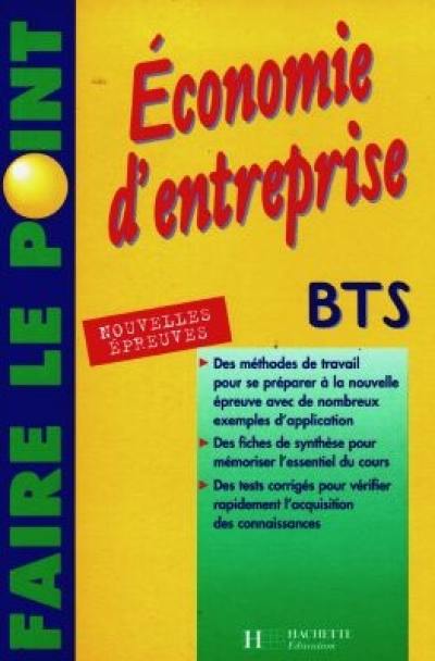 Economie d'entreprise : BTS sections tertiaires