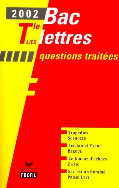 Lettres, terminales L, ES