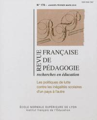 Revue française de pédagogie, n° 178. Les politiques de lutte contre les inégalités scolaires d'un pays à l'autre