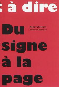 Du signe à la page : chroniques typographiques illustrées