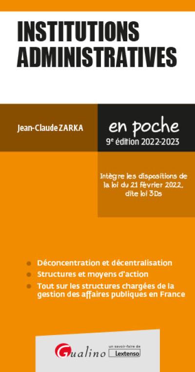 Institutions administratives : 2022-2023