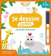 Les animaux de la savane : je dessine, j'efface