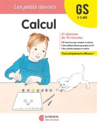 Calcul : GS, 5-6 ans : 61 séances de 10 minutes