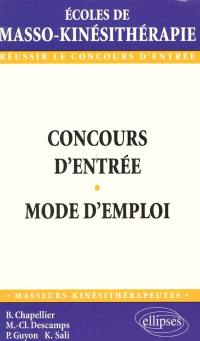 Concours d'entrée, mode d'emploi