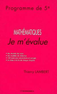 Mathématiques, programme de 5e