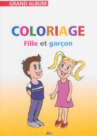 Coloriage : fille et garçon