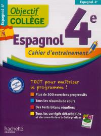 Espagnol 4e : cahier d'entraînement