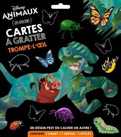 Disney animaux : cartes à gratter trompe-l'oeil