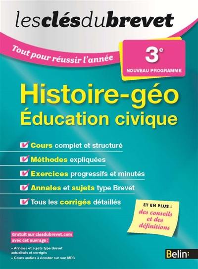 Histoire géo, éducation civique 3e : nouveau programme