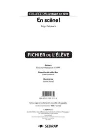 En scène !, Régis Delpeuch : fichier de l'élève