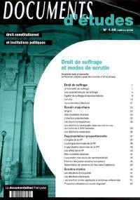 Droit de suffrage et modes de scrutin : documents