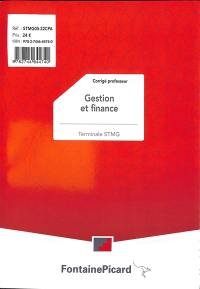 Gestion et finance terminale STMG : corrigé professeur