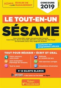 Sésame : Essec Global BBA, Kedge International BBA Marseille, Cesem Neoma... : le tout-en-un, concours 2019