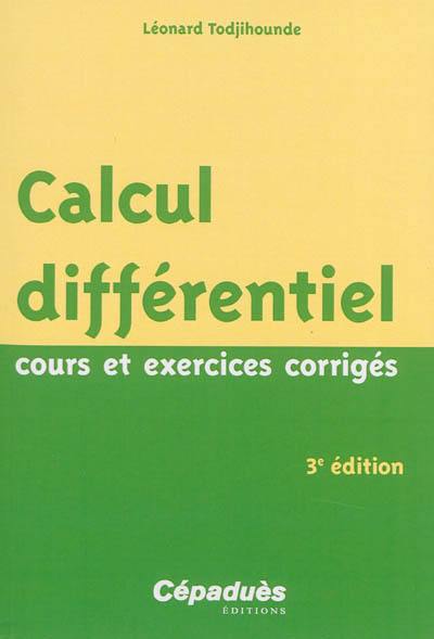 Calcul différentiel : cours et exercices corrigés