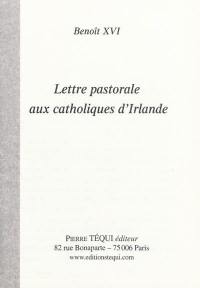 Lettre pastorale aux catholiques d'Irlande