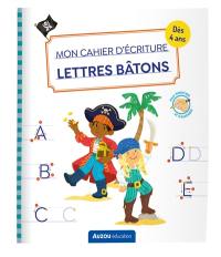 Mon cahier d'écriture lettres bâtons : pirates