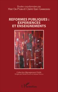 Réformes publiques : expériences et enseignements