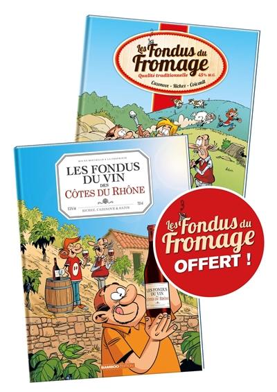 Les fondus du vin des Côtes du Rhône + Les fondus du fromage offert