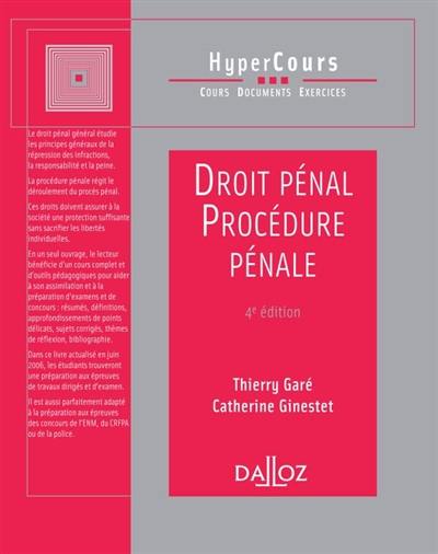 Droit pénal, procédure pénale