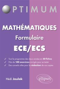 Mathématiques : formulaire ECE-ECS