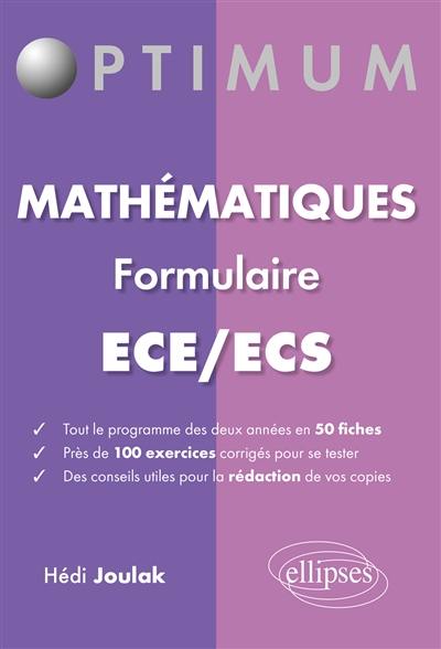 Mathématiques : formulaire ECE-ECS