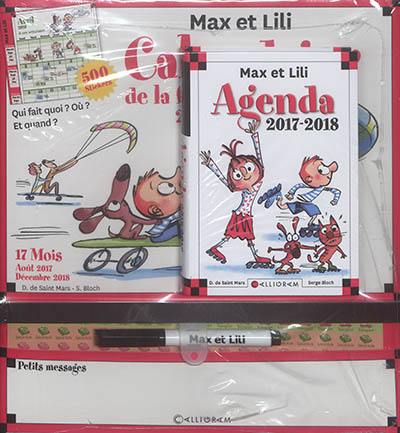 Pack Max et Lili : mon calendrier + mon agenda scolaire