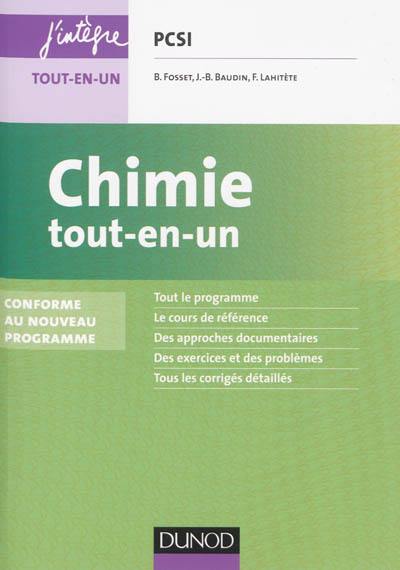 Chimie tout-en-un PCSI : conforme au nouveau programme