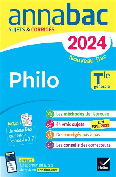 Philo terminale générale : nouveau bac 2024