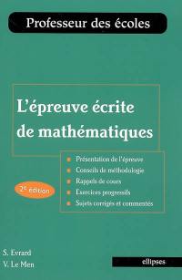 L'épreuve écrite de mathématiques