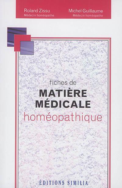 Fiches de matière médicale homéopathique