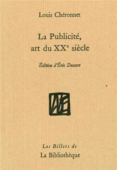 La publicité, art du XXe siècle