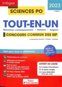 Tout-en-un, concours commun des IEP 2023 : questions contemporaines, histoire, anglais