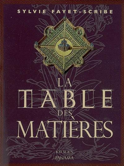 La table des matières