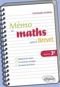 Mémo de maths pour le brevet : classe de 3e