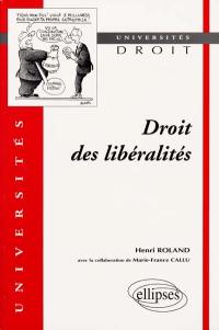 Droit des libéralités