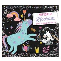 Ma pochette licornes : cartes à colorier et à gratter