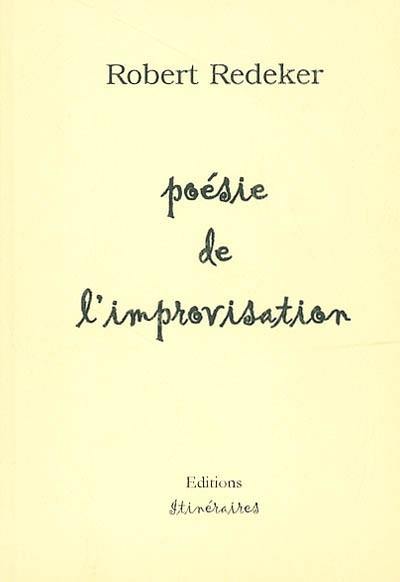 Poésie de l'improvisation