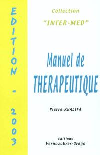 Manuel de thérapeutique